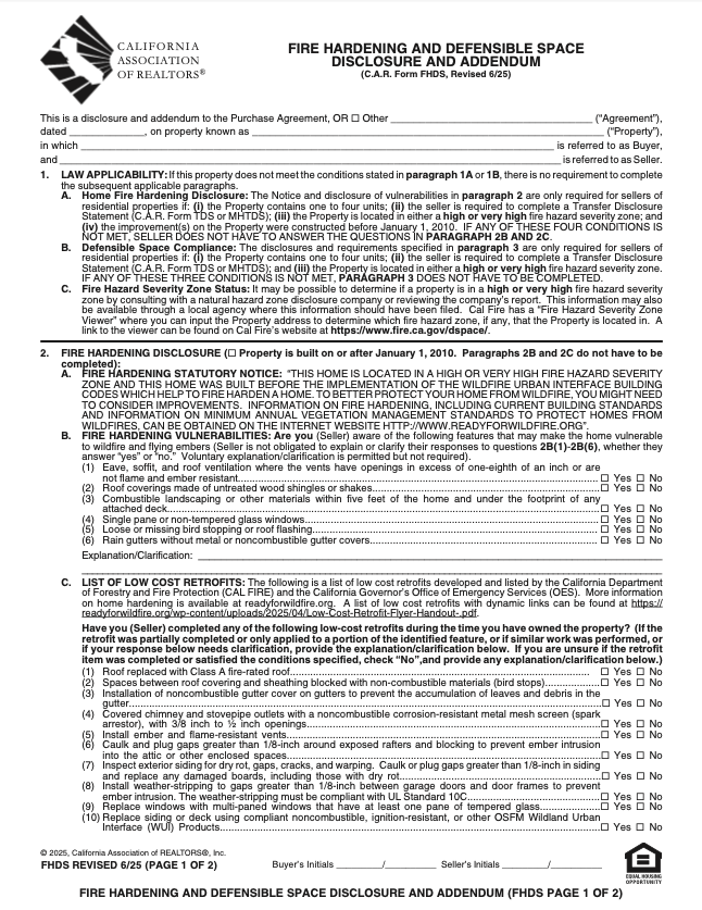 FHDS and DSDT FORM